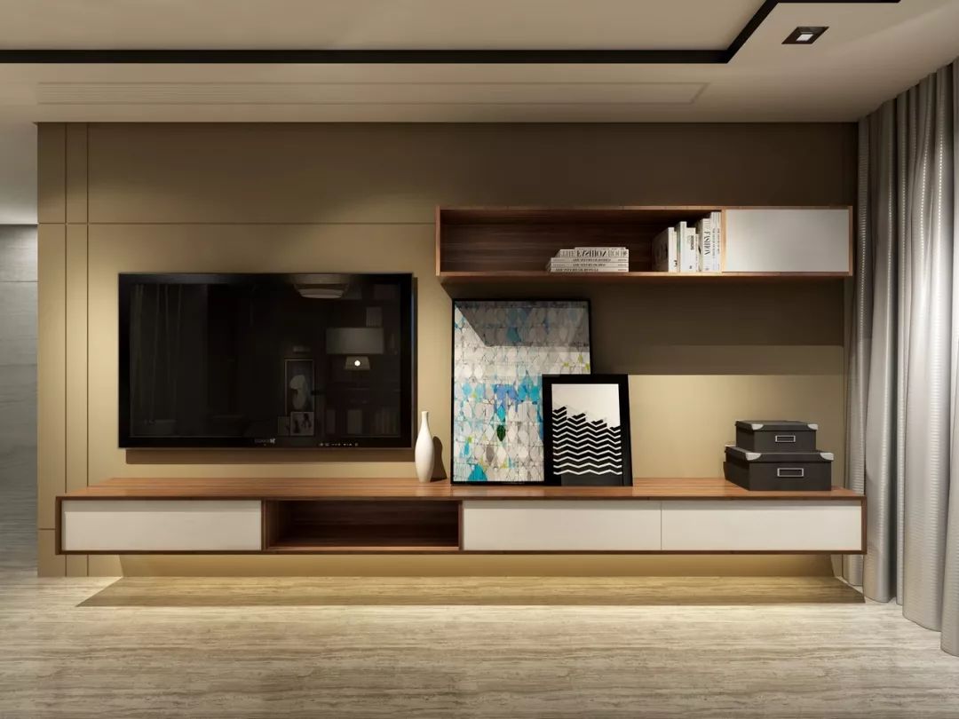 35款胡桃木电视柜轻松搞定你家背景墙