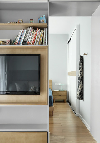 二居室现代北欧风电视墙装修效果图