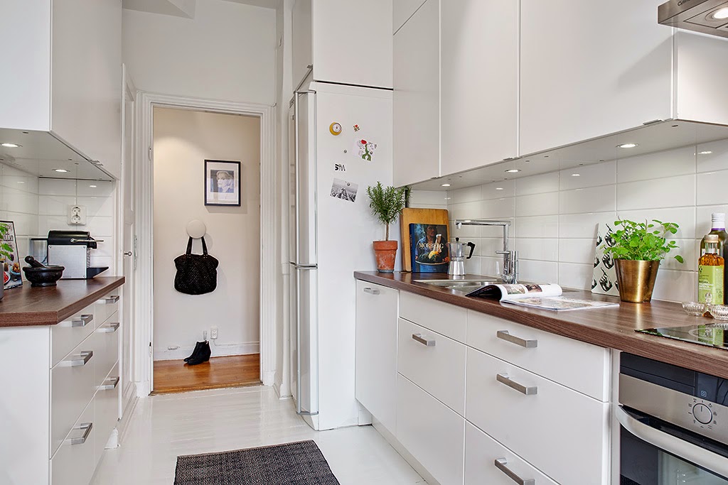 小户型白色北欧风公寓厨房装修效果图