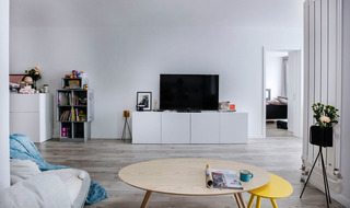 北欧风格两居室电视背景墙装修设计图