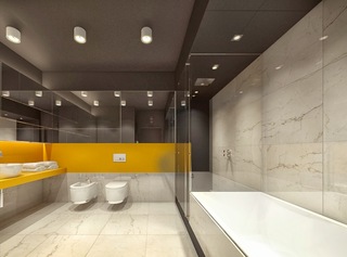 简约现代风格公寓卫生间装修效果图