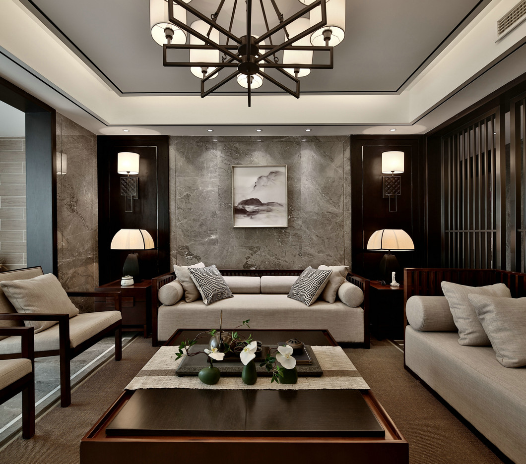 新中式沙发背景|空间|室内设计|南宫清 - 原创作品 - 站酷 (ZCOOL)