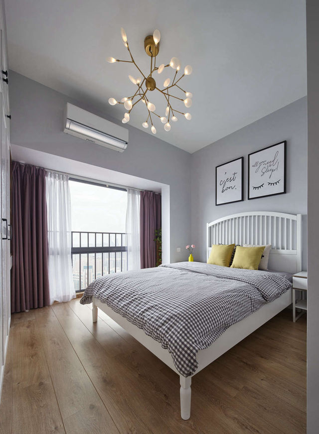 装饰画 床 北欧混搭风三居卧室装修效果图 北欧现代风格三居卧室装修