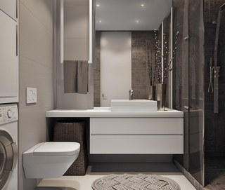 三居室现代公寓卫生间装修效果图