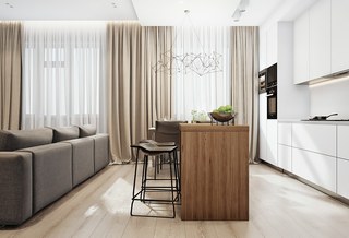 三居室现代公寓厨房装修效果图