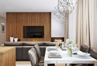 三居室现代公寓餐厅装修效果图