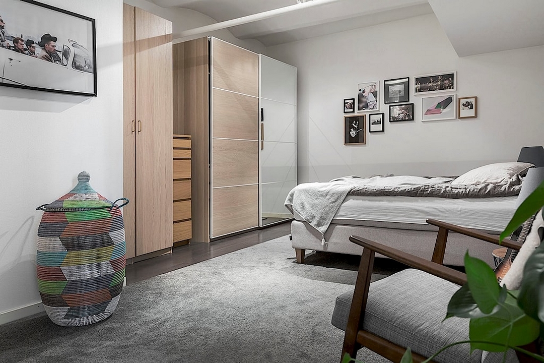 北欧混搭风格公寓卧室装修效果图