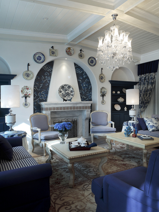 地中海风格别墅客厅装修效果图