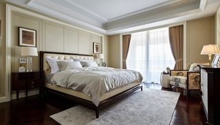 大户型复式现代美式卧室装修效果图