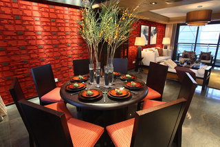 160平新中式四居餐厅装修效果图