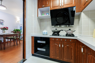 80㎡现代美式两居厨房装修效果图
