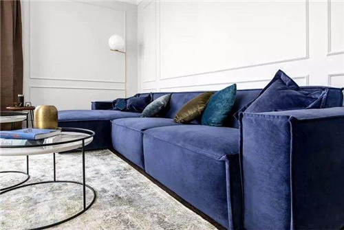 淡蓝色沙发客厅效果图图片