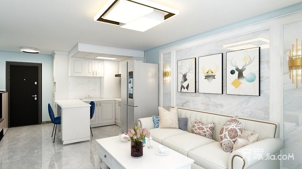 25北欧小户型/一房装修效果图,25平装修案例效果图-齐家装修网