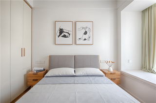 80平米日式风卧室装修效果图