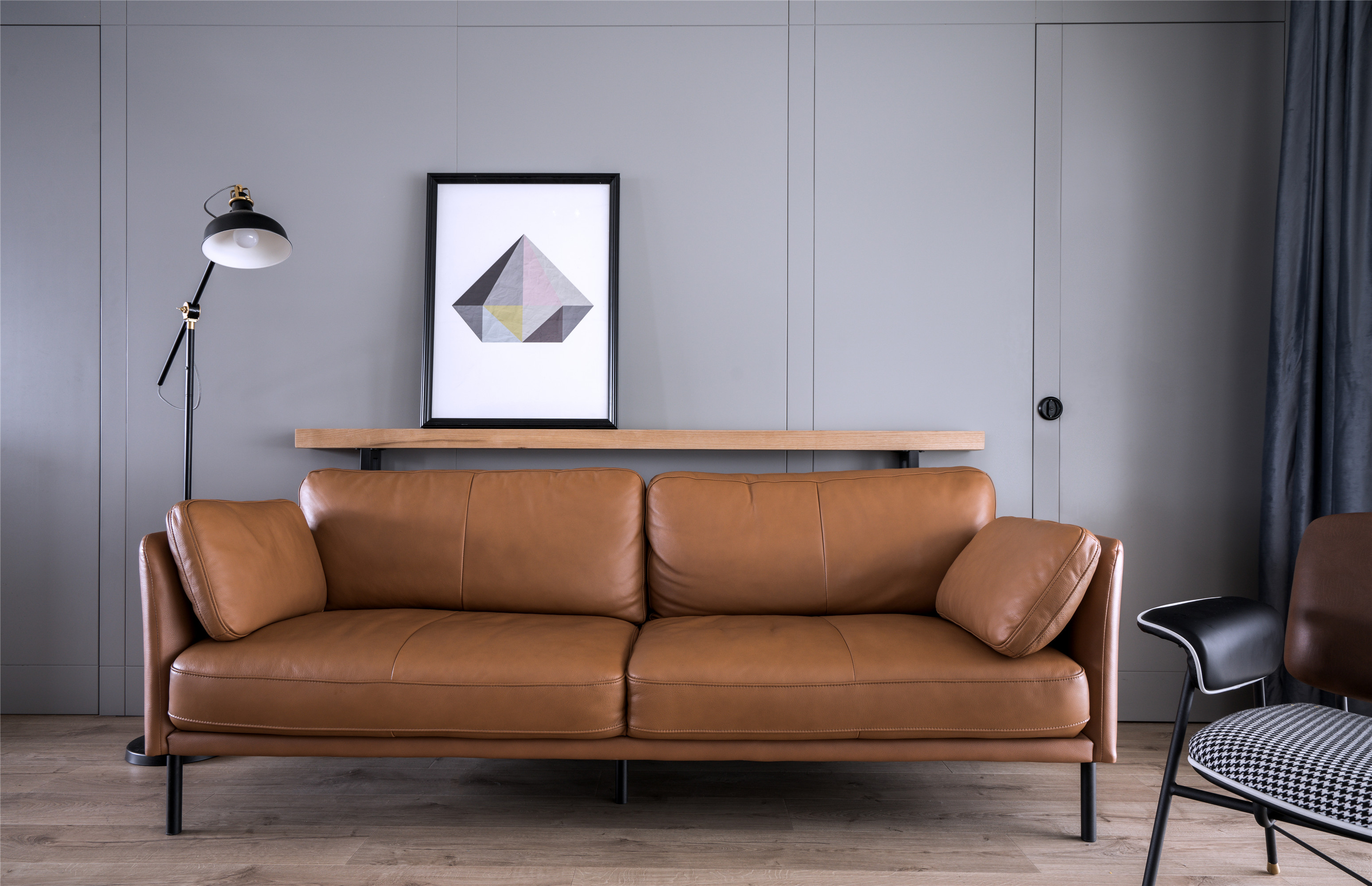 110m²现代简约沙发背景墙装修效果图