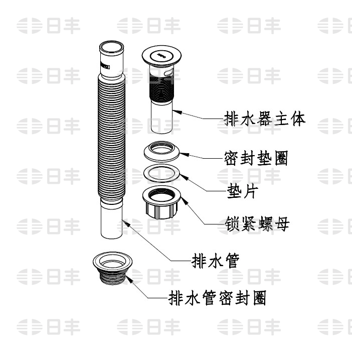 下水器安装图图片