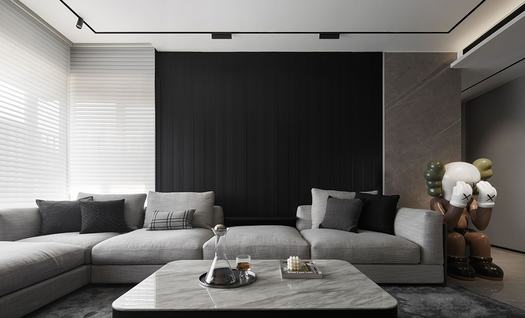 简约现代二居沙发背景墙装修效果图