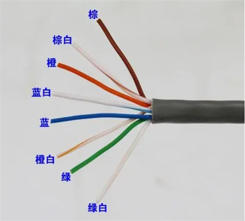 水晶头网线颜色排序图片